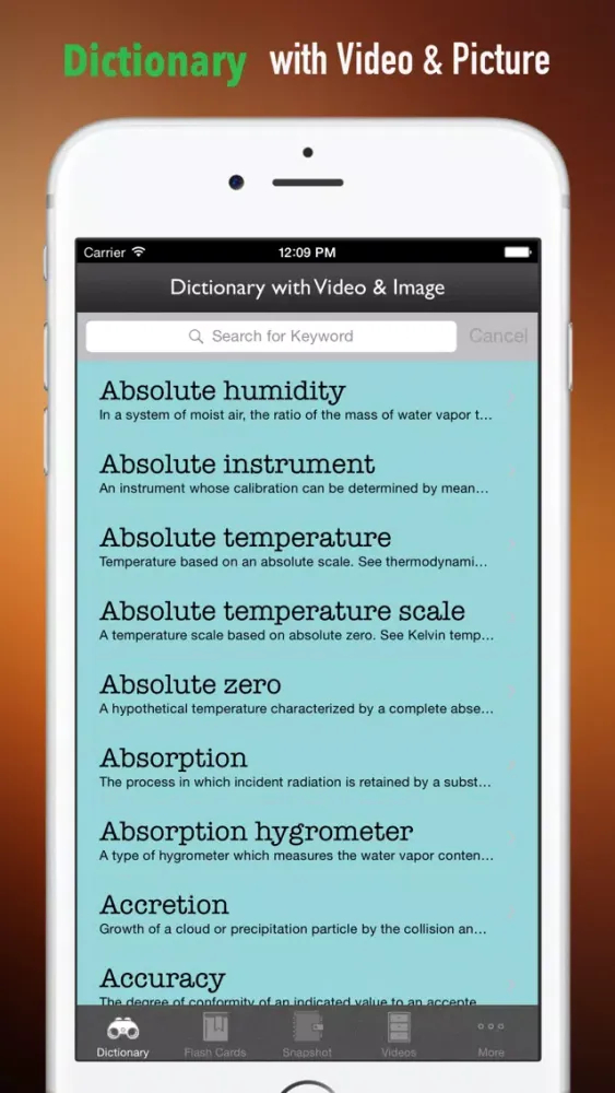 Capturas de tela do Meteorology Glossary: Cheatsheet with Study Guide