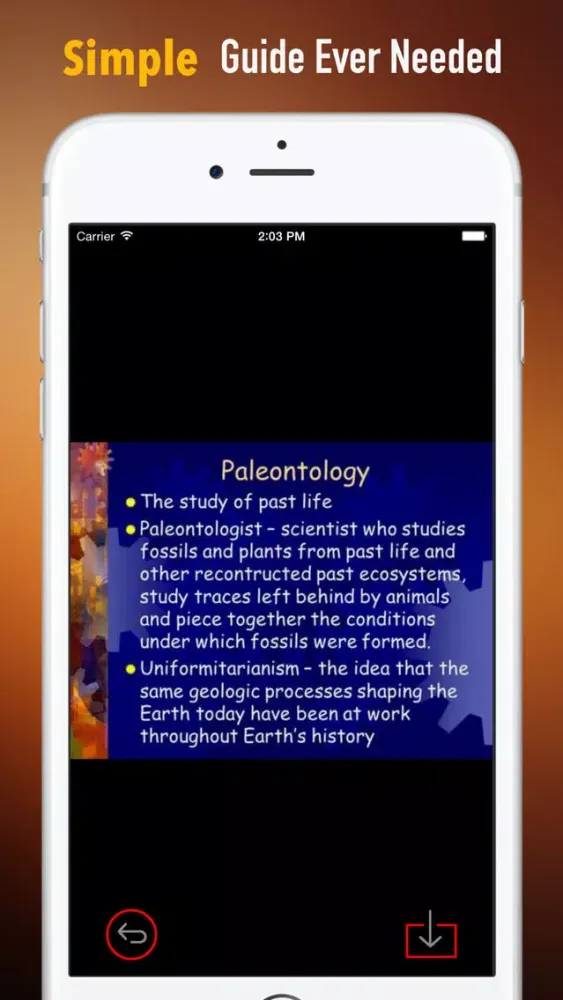 Ảnh chụp màn hình của Paleontology Glossary: Cheatsheet with Study Guide