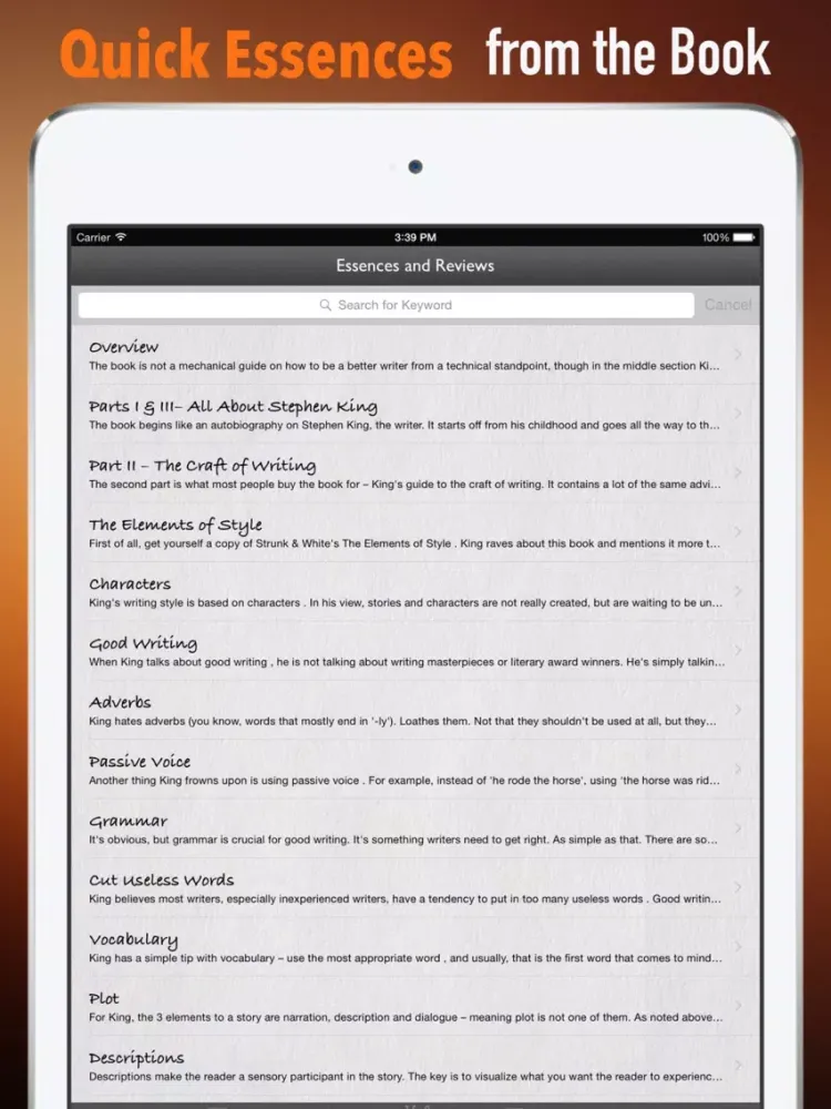 Captures d'écran de Practical Guide for On Writing:Key Insights iPad 