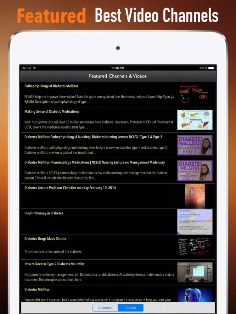 Diabetes Glossary and Cheatsheet:Study Guide iPad  Screenshots