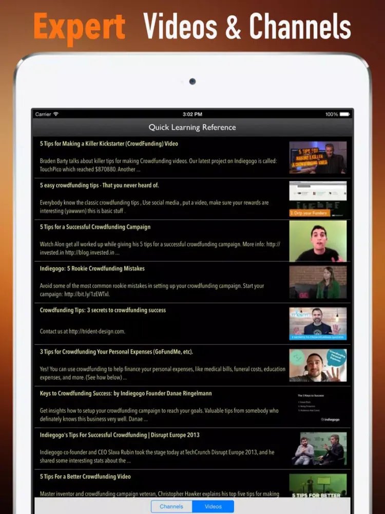 Captures d'écran de Crowdfunding 101:Startup Funding and Business iPad 