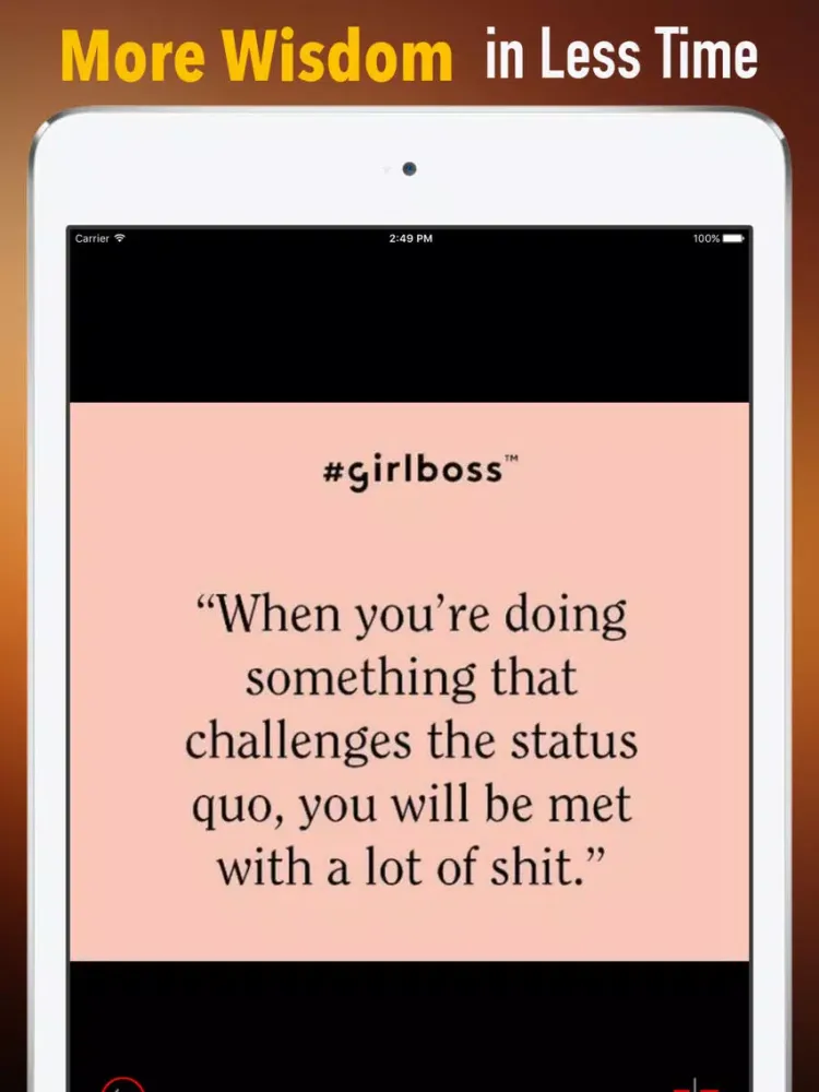 Capturas de pantalla de Quick Wisdom from GIRLBOSS:Key Insights iPad 