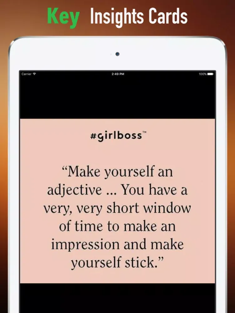 Capturas de pantalla de Quick Wisdom from GIRLBOSS:Key Insights iPad 