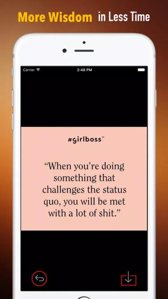 Capturas de pantalla de Quick Wisdom from GIRLBOSS:Key Insights