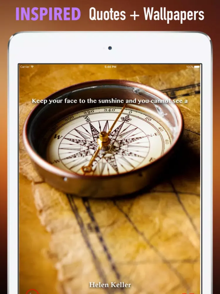 Compass Wallpapers HD: Quotes Backgrounds iPad 應用截圖