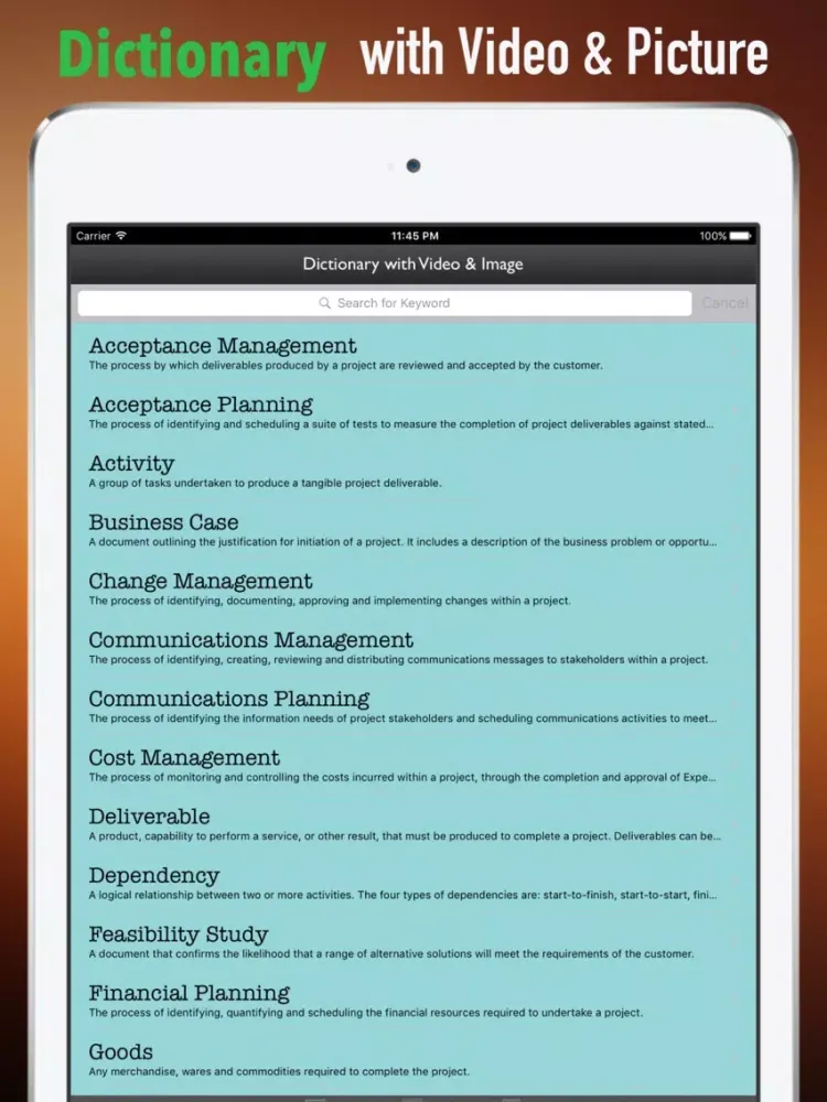 Скриншоты Project Management Professional Certification iPad 