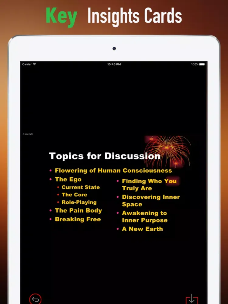 Tangkapan layar Practical Guide For A New Earth iPad 