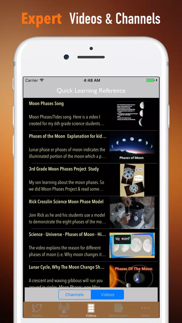 Moon Phases Study Guide-Tutorial and Hot News Screenshots