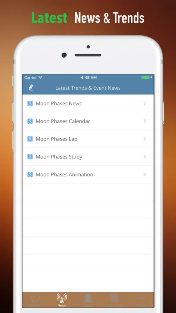 Moon Phases Study Guide-Tutorial and Hot News應用截圖