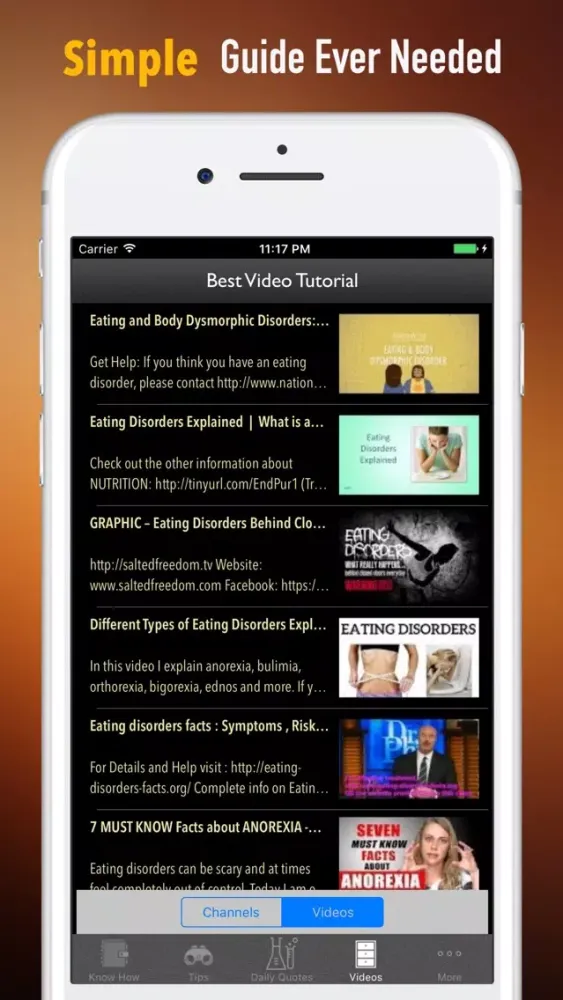 Zrzuty ekranu Eating Disorders Tips-Intuitive Eating and Guide
