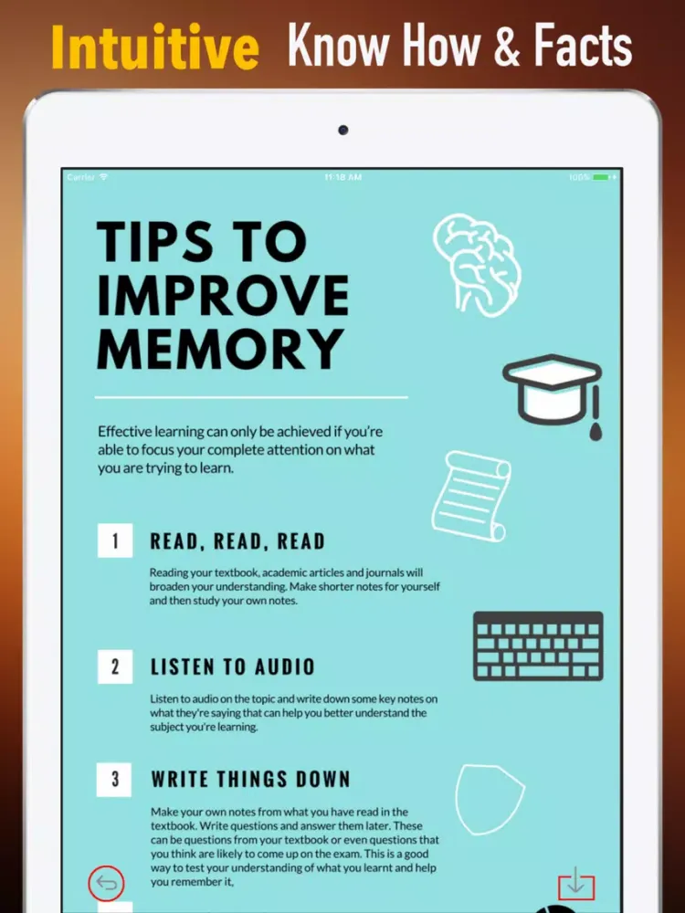How to Improve Your Memory-Mnemonics Guide or Tips iPad  Screenshots