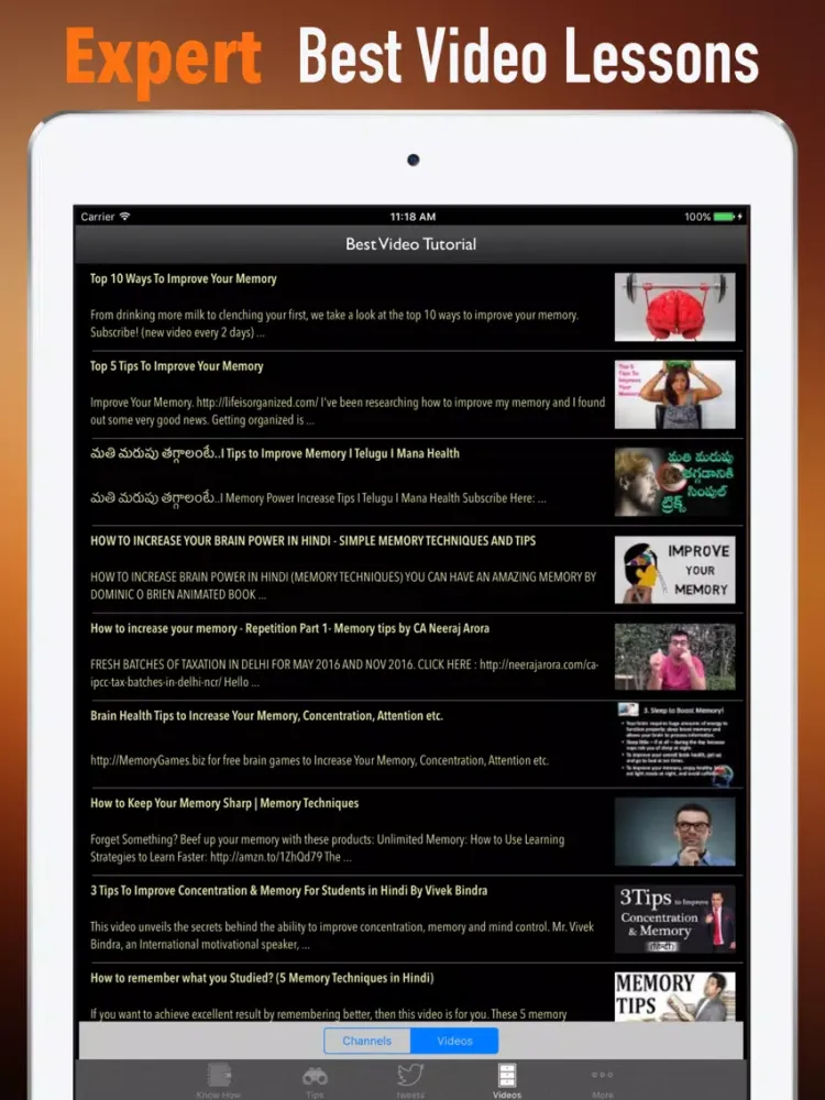 How to Improve Your Memory-Mnemonics Guide or Tips iPad  Screenshots