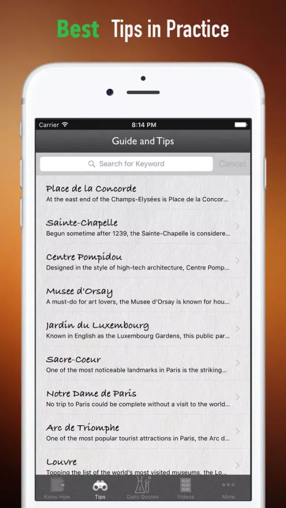 Paris Tourism:Raiders,Guide and Diet Screenshots
