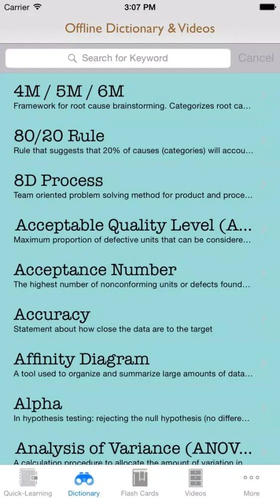 6 Sigma Guidance: Six Sigma Cheat Sheets with Glossary and Free Video Lessons Ekran Görüntüleri