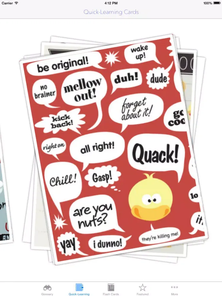 Capturas de tela do American Slang and Videos: Dictionary with Flashcard and Free video Lessons iPad 