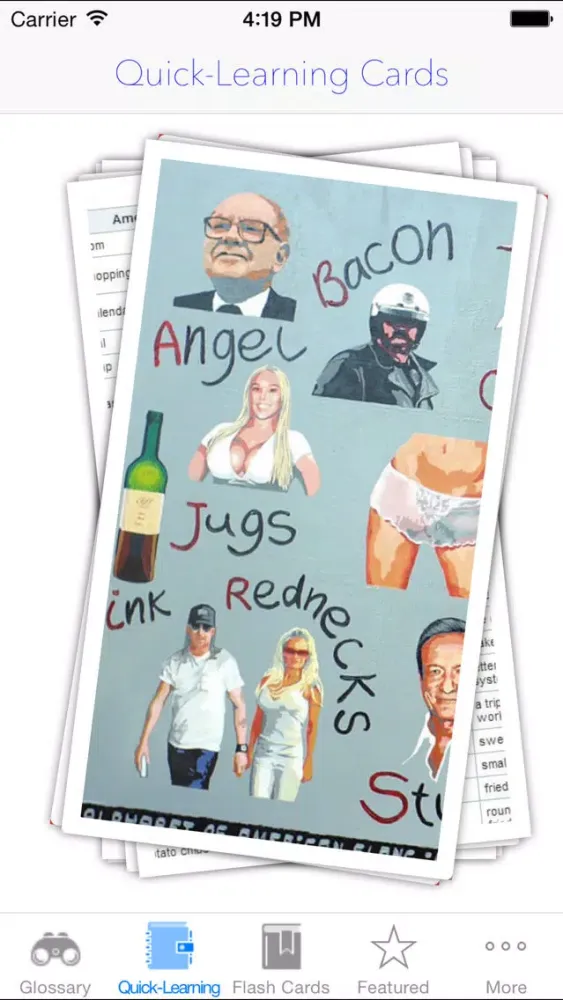 Capturas de tela do American Slang and Videos: Dictionary with Flashcard and Free video Lessons