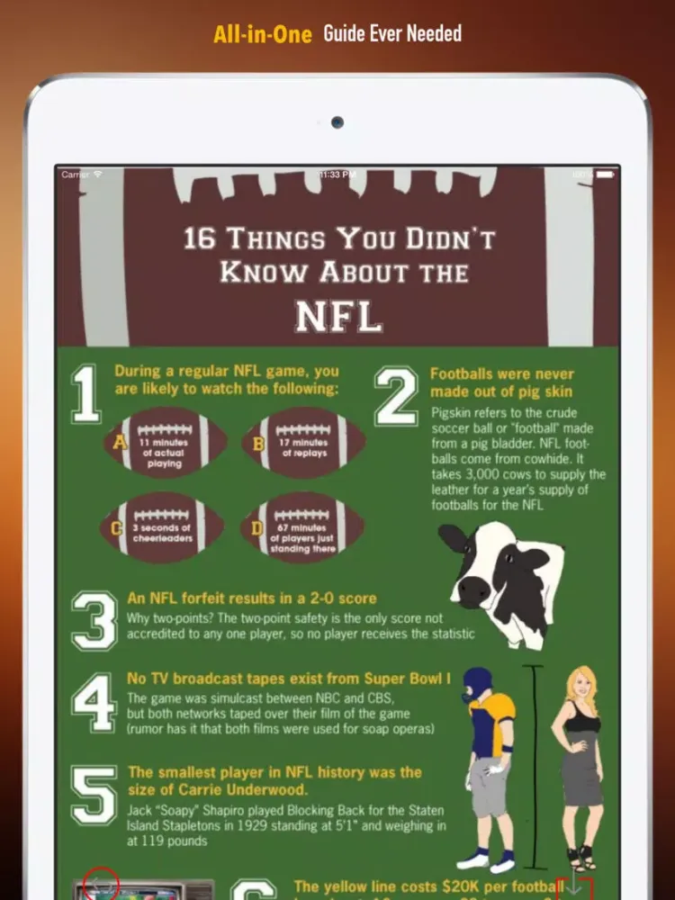 American Football 101: Quick Learning Reference with Video Lessons and Glossary iPad 应用截图