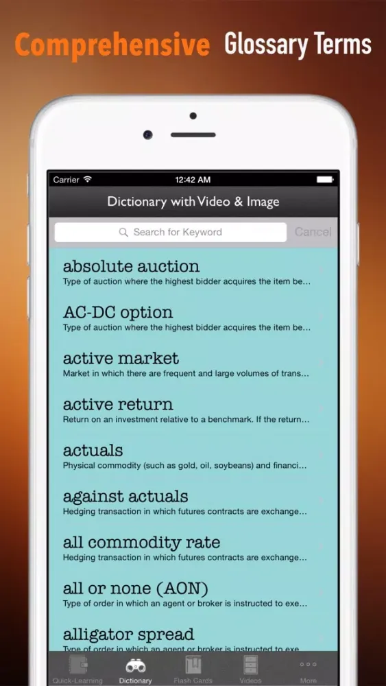 Captures d'écran de Commodities and Precious Metal Trading Quick Reference: Dictionary with Video Lessons