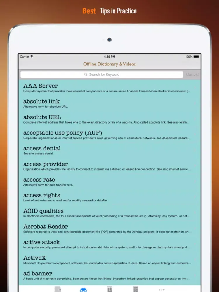 Tangkapan skrin Internet and World Wide Web Quick Study Reference: Dictionary with Learning Video Lessons iPad 