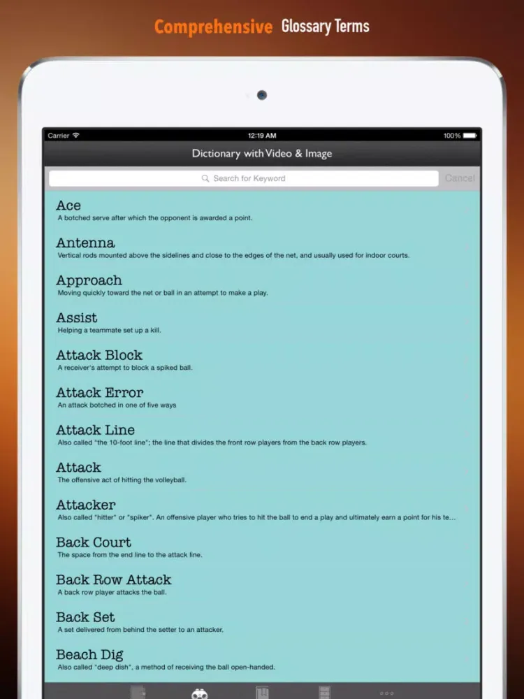 Volleyball 101: Quick Learning Reference with Video Lessons and Glossary iPad  سکرین شاٹس