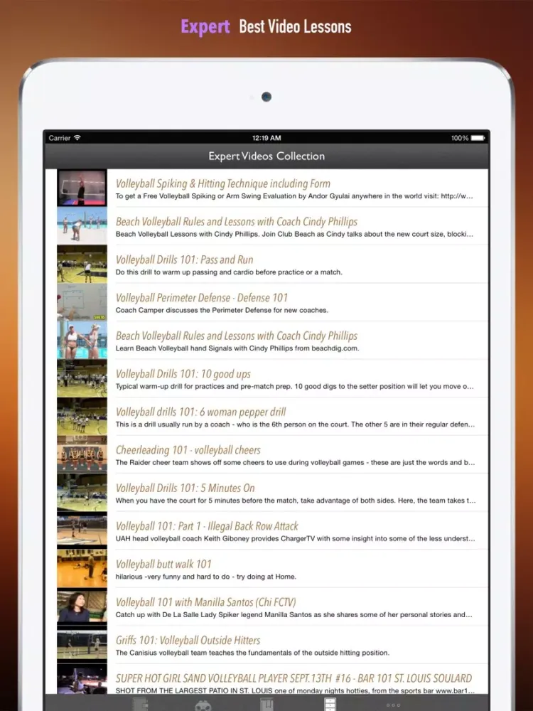 Volleyball 101: Quick Learning Reference with Video Lessons and Glossary iPad  سکرین شاٹس