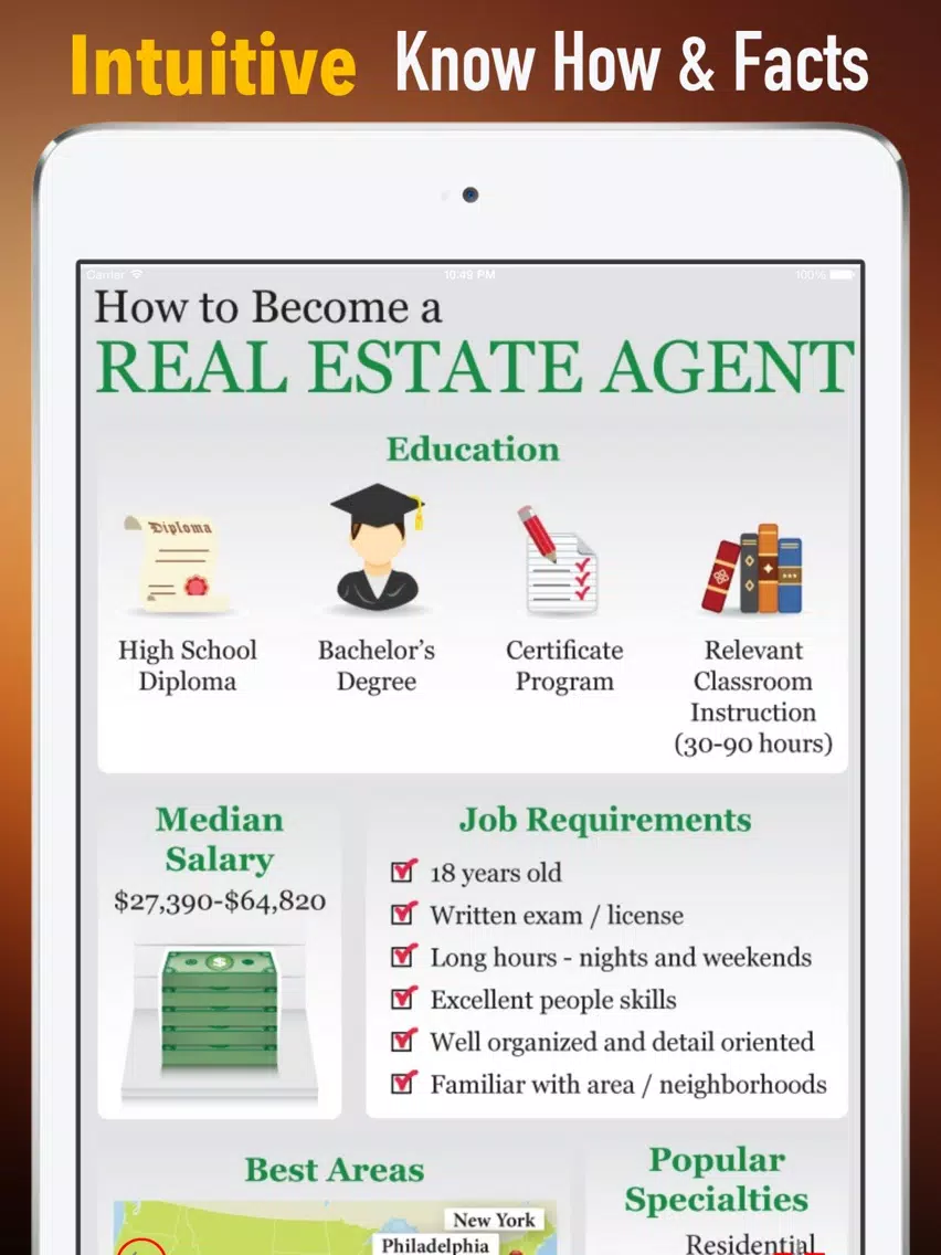 Real Estate Exam Study Guide: Test Prep Courses with Glossary Flashcards iPad  Screenshots