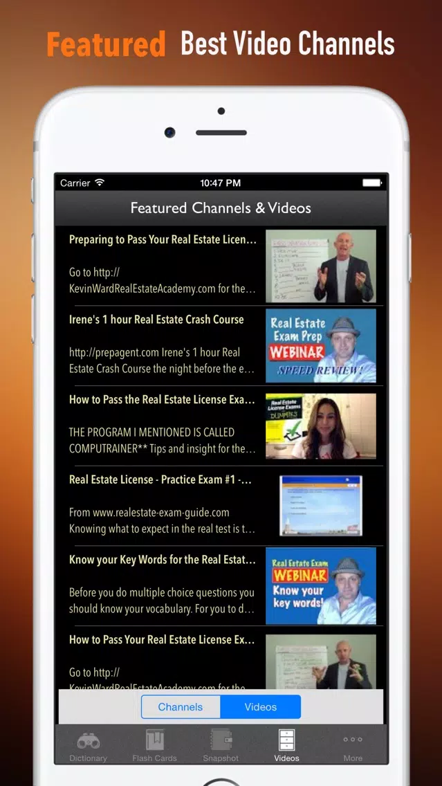 Real Estate Exam Study Guide: Test Prep Courses with Glossary Flashcards Screenshots