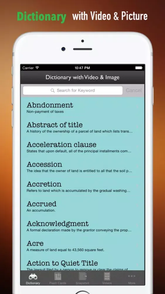 Real Estate Exam Study Guide: Test Prep Courses with Glossary Flashcards スクリーンショット