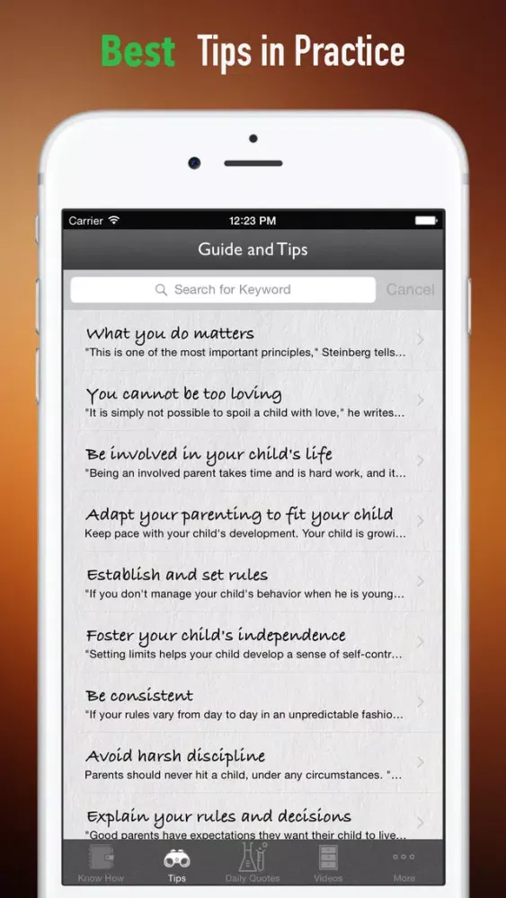 Capturas de pantalla de Parenting 101: Tips and Tutorial