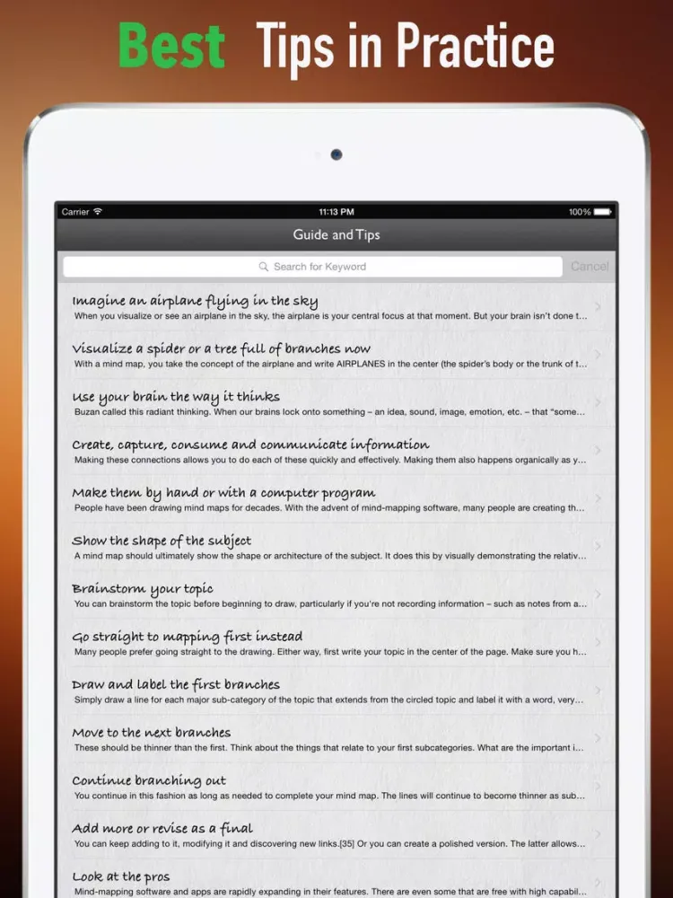 Mind Mapping 101: Tips and Tutorial iPad  سکرین شاٹس