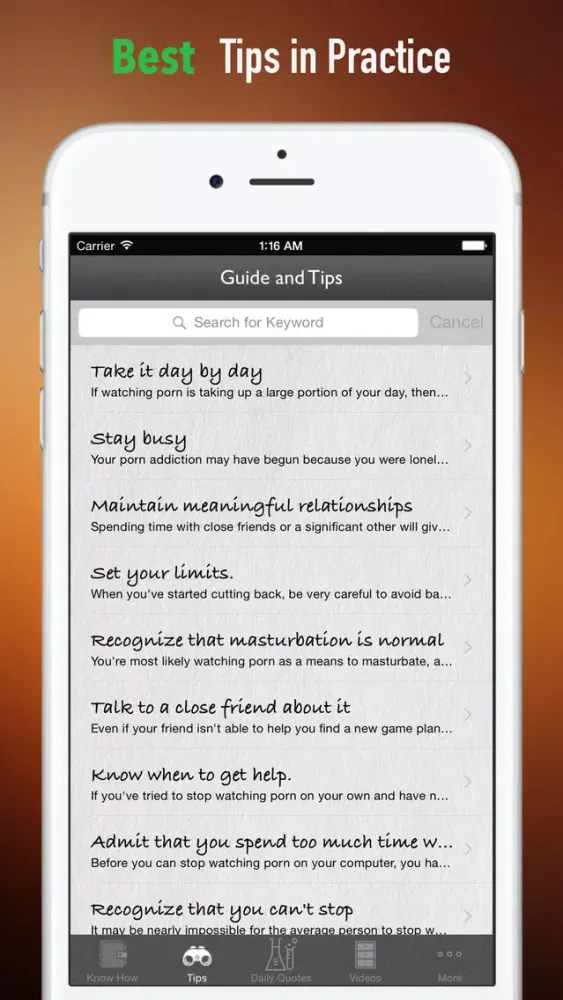 Porn Addiction Recovery Handbook: Solutions Guide with Tutorial Video应用截图