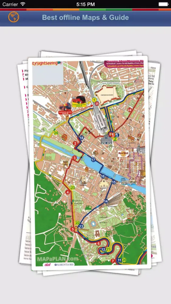 Capturas de tela do Florence Tour Guide: Best Offline Maps with Street View and Emergency Help Info
