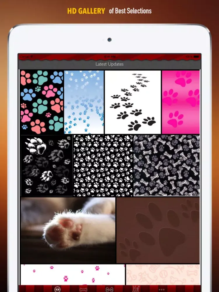 Captures d'écran de Paw Print Wallpapers HD: Quotes Backgrounds Creator with Best Designs and Patterns iPad 