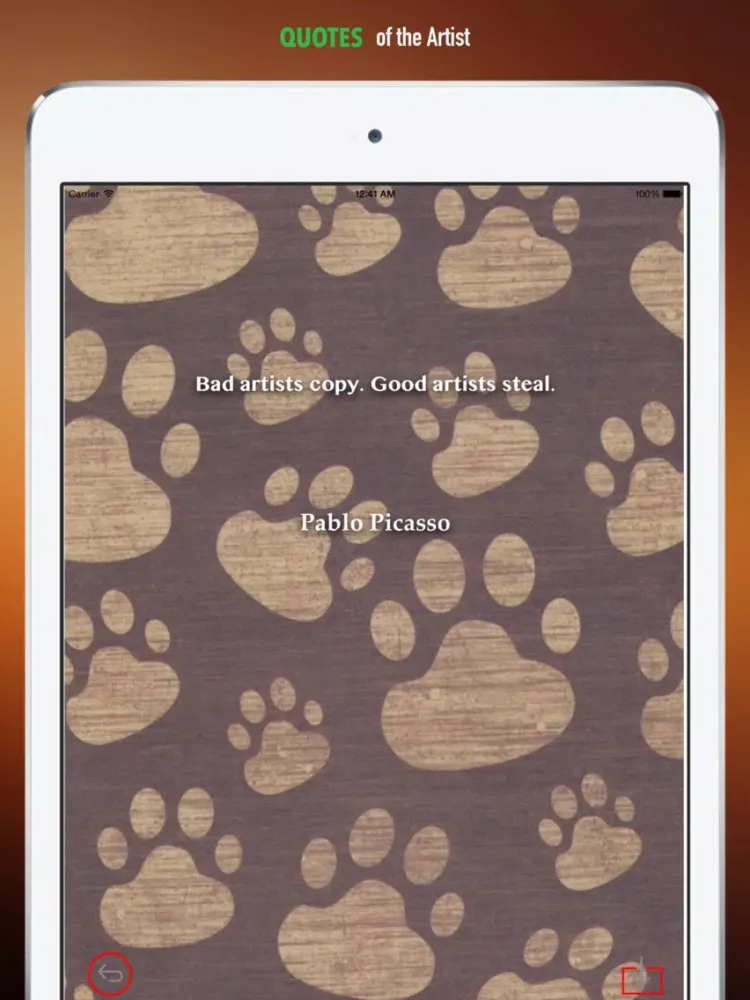 Captures d'écran de Paw Print Wallpapers HD: Quotes Backgrounds Creator with Best Designs and Patterns iPad 