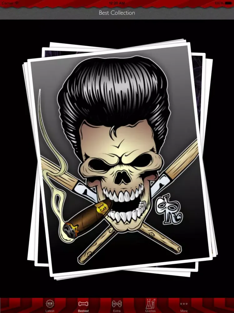 Skull Art Theme HD Wallpaper and Best Inspirational Quotes Backgrounds Creator iPad  Screenshots