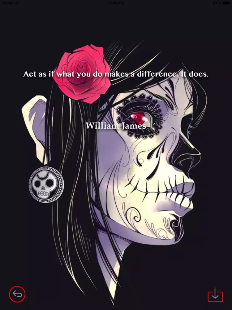 Skull Art Theme HD Wallpaper and Best Inspirational Quotes Backgrounds Creator iPad  Screenshots