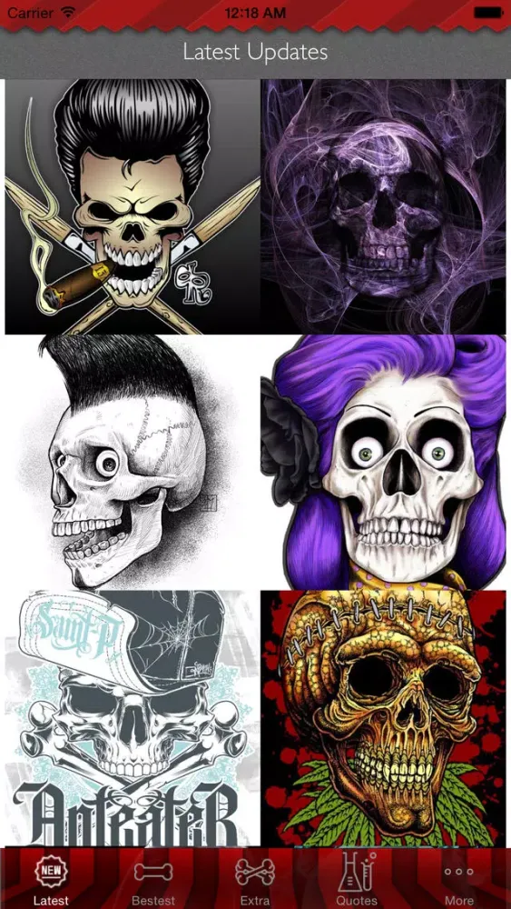 Skull Art Theme HD Wallpaper and Best Inspirational Quotes Backgrounds Creator Screenshots