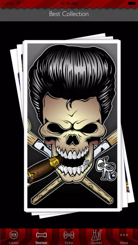 Skull Art Theme HD Wallpaper and Best Inspirational Quotes Backgrounds Creator Screenshots