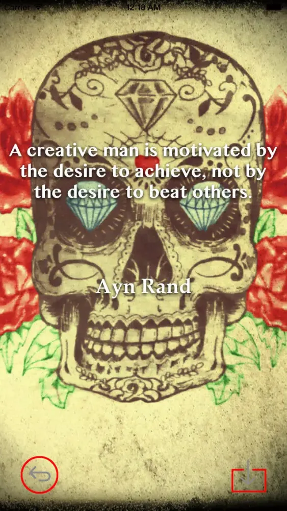 Skull Art Theme HD Wallpaper and Best Inspirational Quotes Backgrounds Creator Screenshots