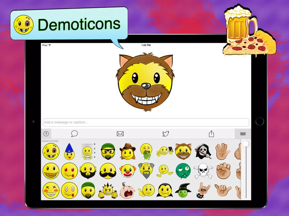 Capturas de pantalla de Demoticons iPad 