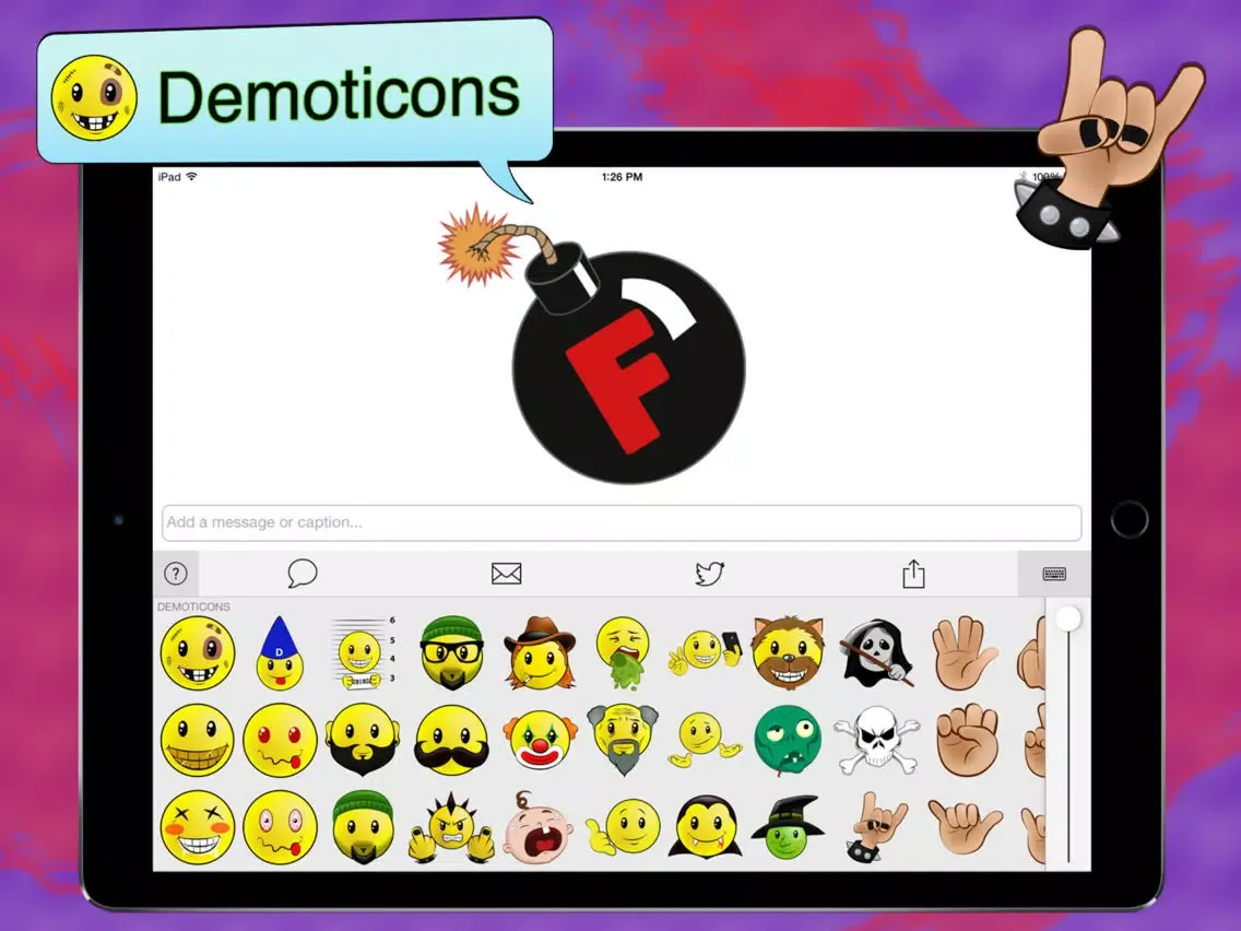 Capturas de pantalla de Demoticons iPad 