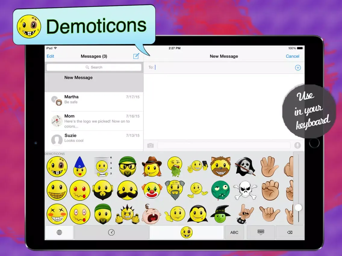 Capturas de pantalla de Demoticons iPad 