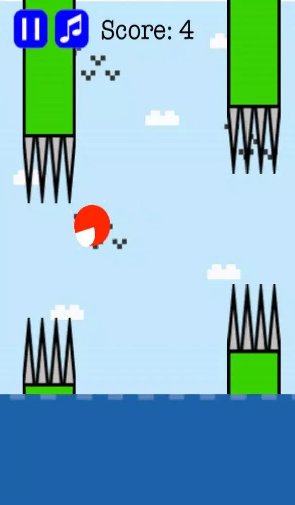 Flappy Red Ball - Bouncing Through Spikes Screenshots
