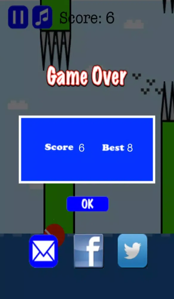 Flappy Red Ball - Bouncing Through Spikes Screenshots