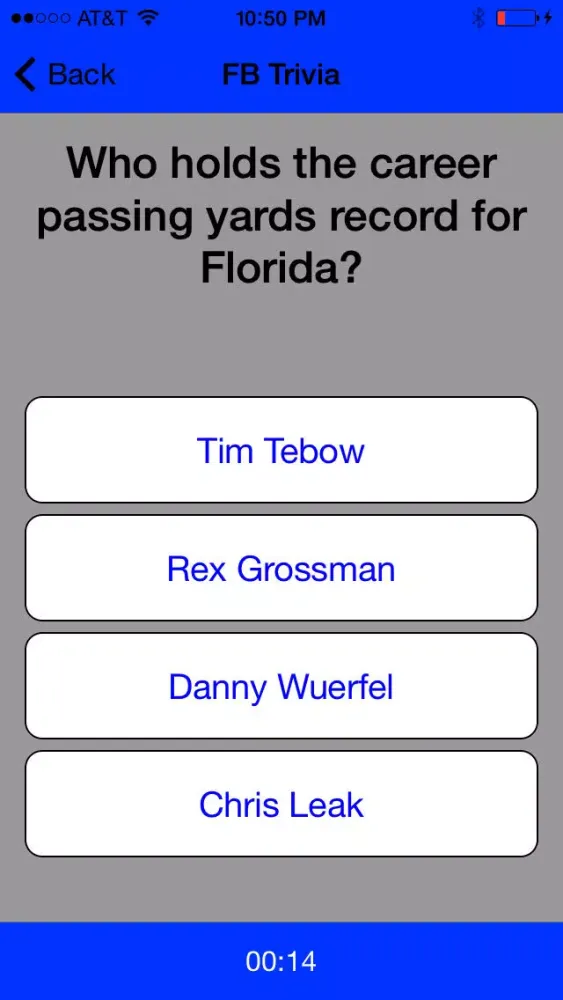 Tangkapan skrin College Sports - Florida Football Edition