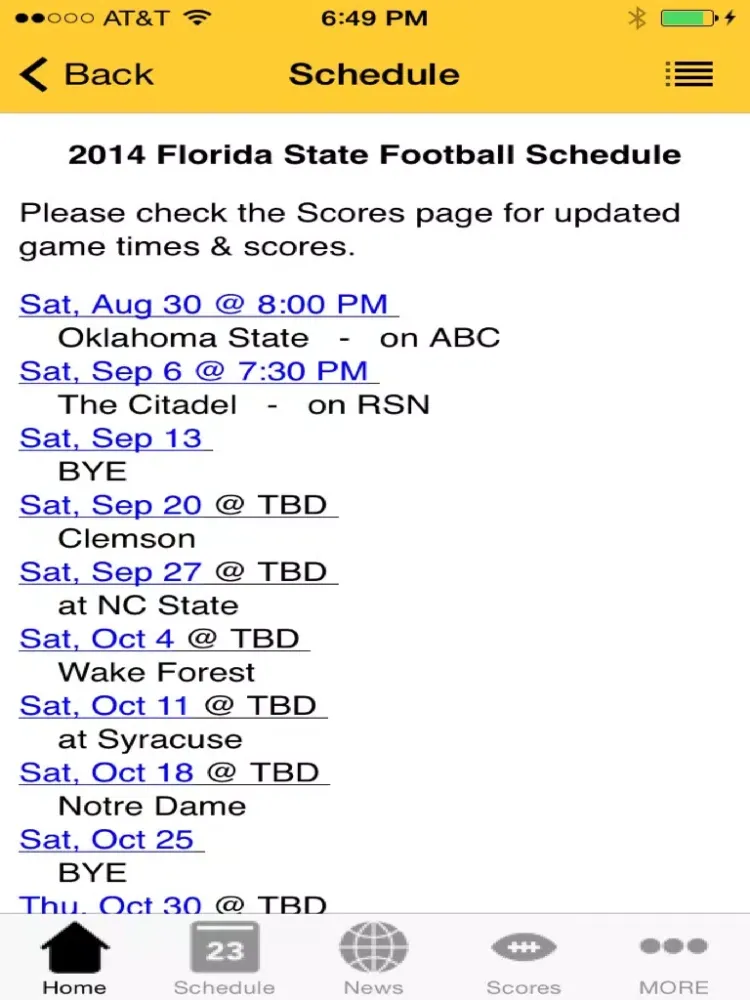 Capturas de pantalla de College Sports - Florida State (FSU) Football Edition iPad 