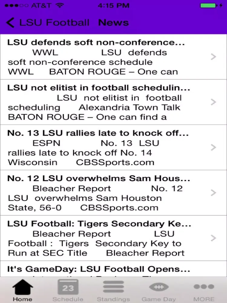 Capturas de pantalla de College Sports - LSU Football Edition iPad 