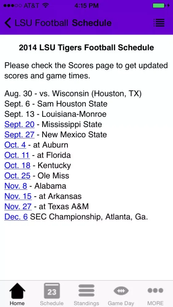 Capturas de pantalla de College Sports - LSU Football Edition