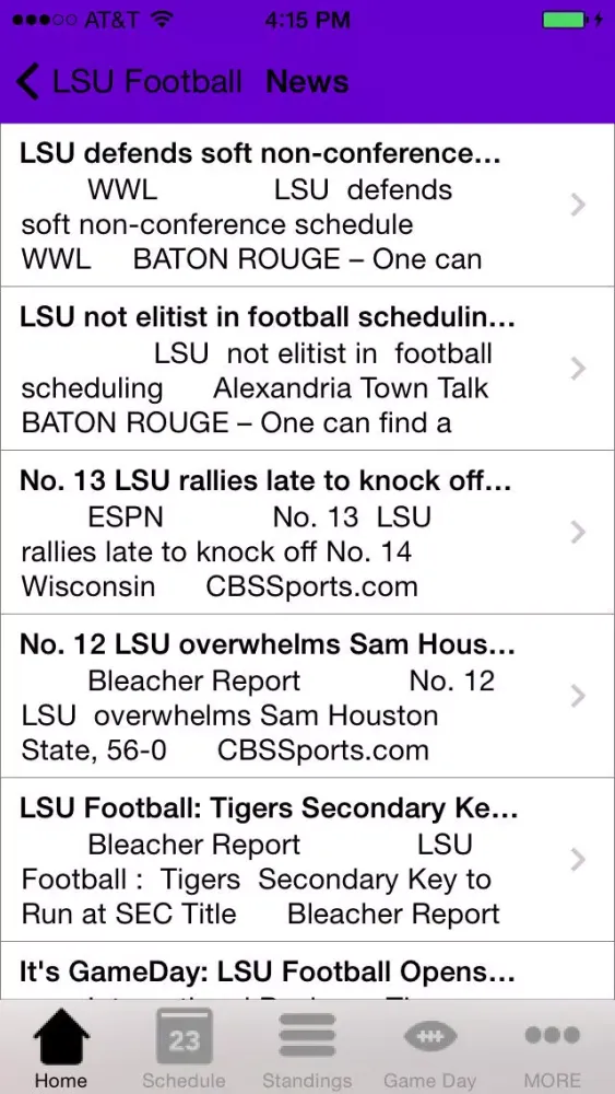 Capturas de pantalla de College Sports - LSU Football Edition