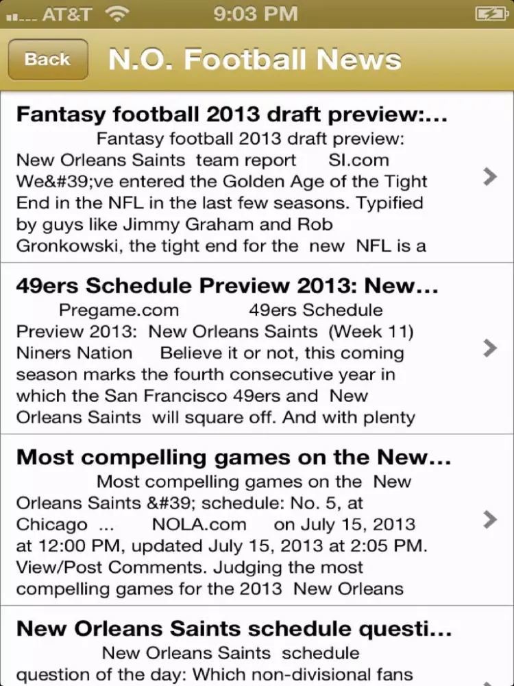 Capturas de tela do New Orleans Football - a Saints News App iPad 